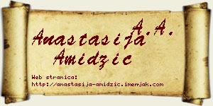 Anastasija Amidžić vizit kartica